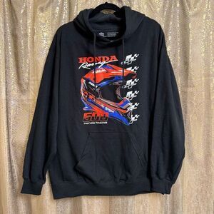 JT Racing X Honda Black Red Blue GSX 2.0 Hoodie Sweatshirt Large NWOT